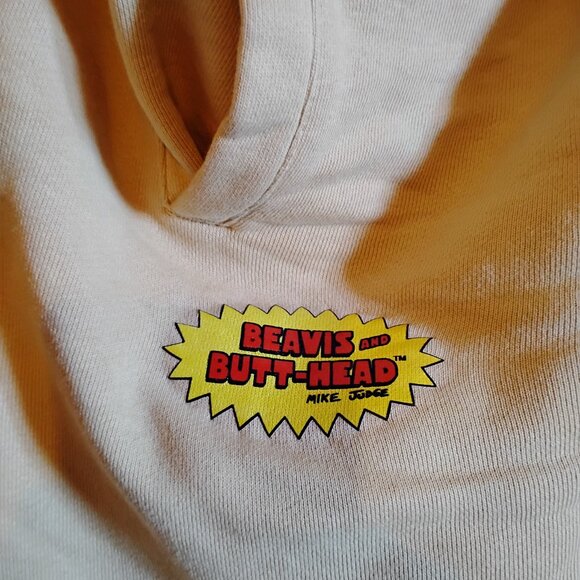 Men's Beige XL Viacom Beavis and Butthead Rude Joggers Pants Mike Judge Cartoon - Picture 2 of 5